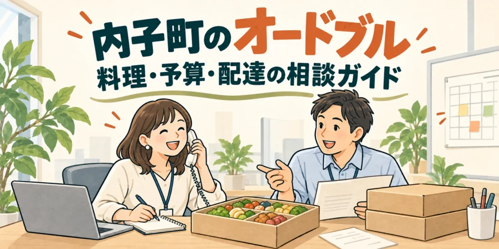 内子町のオードブル｜料理・予算・配達の相談ガイド（イラスト）